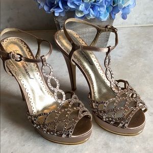 Satin Sparkly Sandals